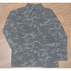 TOPSHOP Camo Shacket Camouflage‎ Utility Shirt Jacket Size 4